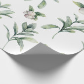 Snowberries und Winter Greenery Geschenkpapier (Ecke)