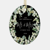 Snowberries - Unser Erster Weihnachtsmann & Foto Keramik Ornament (Rechts)