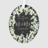 Snowberries - Unser Erster Weihnachtsmann & Foto Ornament (Vorderseite)