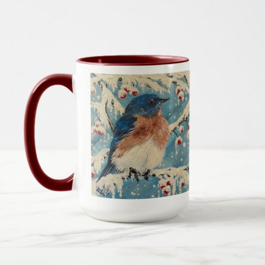 Snowberry Bluebird Candle Tasse (Links)