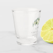 Snowberry & Eukalyptus Personalisierte Hochzeitsfe Schnapsglas (Links)