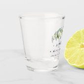 Snowberry & Eukalyptus Personalisierte Hochzeitsfe Schnapsglas (Links)