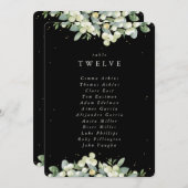 Snowberry+Eukalyptus Tischnummer Sitzkarte (Vorne/Hinten)