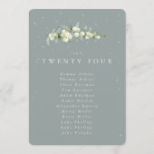 Snowberry+Eukalyptus Tischnummer Sitzkarte (Rückseite)