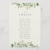 Snowberry+Eukalyptus Tischnummer Sitzkarte (Vorderseite)