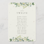 Snowberry+Eukalyptus Tischnummer Sitzkarte (Rückseite)