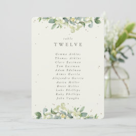 Snowberry+Eukalyptus Tischnummer Sitzkarte