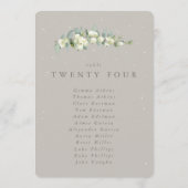 Snowberry+Eukalyptus Tischnummer Sitzkarte (Rückseite)