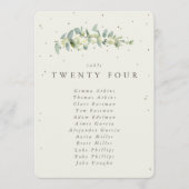 Snowberry+Eukalyptus Tischnummer Sitzkarte (Vorderseite)