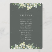 Snowberry+Eukalyptus Tischnummer Sitzkarte (Vorderseite)