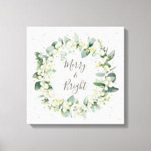 Snowberry+Eukalyptus Weihnachtsfeier Leinwanddruck