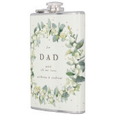 Snowberry & Eukalyptus Wreath Personalisierte Hoch Flachmann (Links)