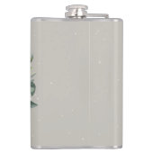 Snowberry & Eukalyptus Wreath Personalisierte Hoch Flachmann (Rückseite)