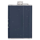 Snowberry & Eukalyptus Wreath Personalisierte Hoch Flachmann (Rückseite)