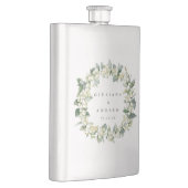 Snowberry & Eukalyptus Wreath Personalisierte Hoch Flachmann (Rechts)