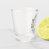 Snowberry & Eukalyptus Wreath Personalisierte Hoch Schnapsglas (Links)