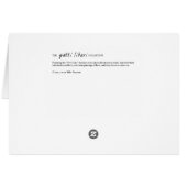 "Snowberry" Note Card - Gatti Liberi Collection (Rückseite Horizontal)