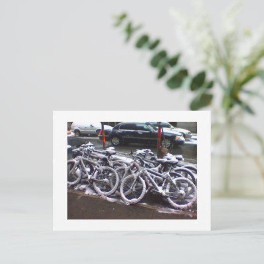 Snowbikes Postkarte (Stehend Vorderseite)