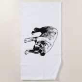 Snowbird Bulldog Handtuch (Vorderseite)