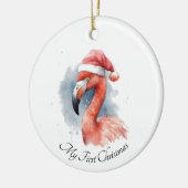 Snowbird Flamingo, Brauch Keramik Ornament (Links)