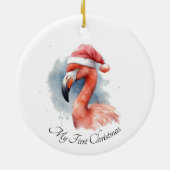 Snowbird Flamingo, Brauch Keramik Ornament (Hinten)