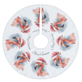Snowbird Flamingo, Brauch Polyester Weihnachtsbaumdecke