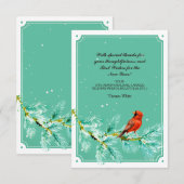 Snowbird Holiday Danke Karte (Vorne/Hinten)