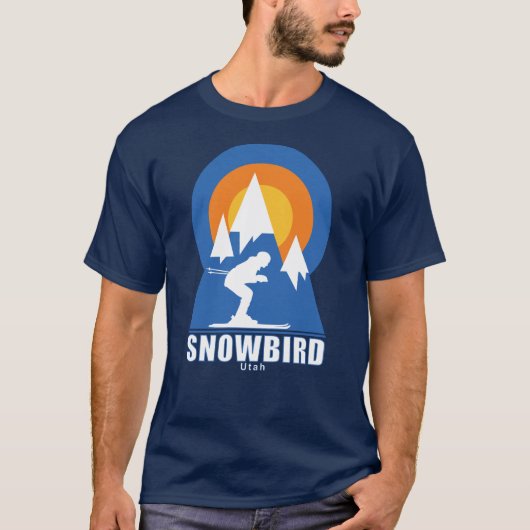 Snowbird Ski Sunset Retro T - Shirt (Vorderseite)