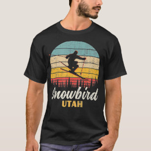 Snowbird Skiing Utah Vintager Berg Utah Ski Vac T-Shirt