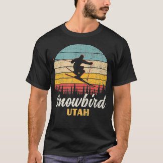 Snowbird Skiing Utah Vintager Berg Utah Ski Vac T-Shirt