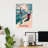 Snowbird-Snowboard-Reiseplakat Poster (Heimbüro)