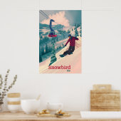 Snowbird-Snowboard-Reiseplakat Poster (Küche)