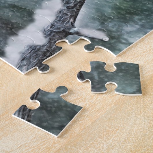 Snowbird Tufted Titmouse Bird Art Puzzle (Seite)