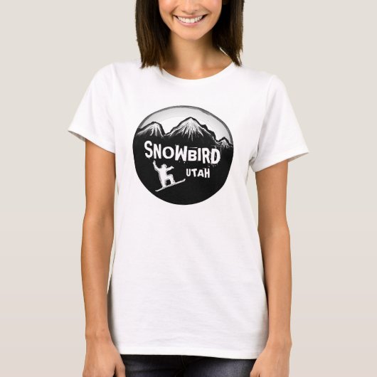 Snowbird Utah Ladys Snowboarder tee (Vorderseite)