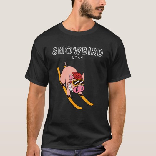 Snowbird Utah Pig Ski T-Shirt (Vorderseite)
