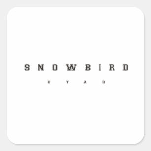 Snowbird Utah Quadratischer Aufkleber