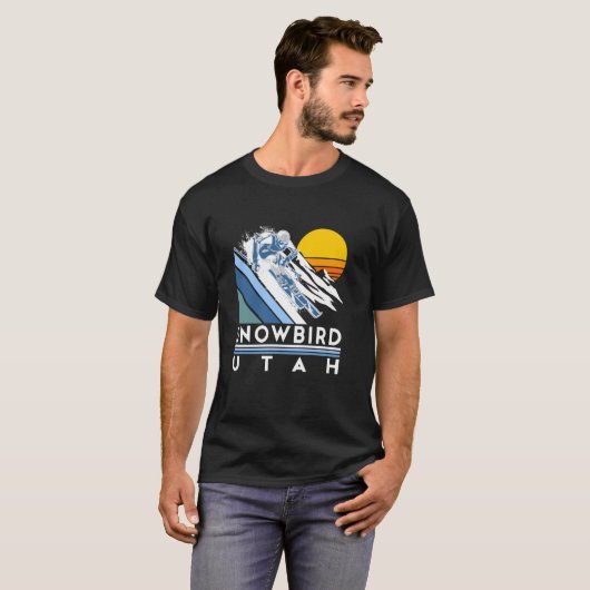 Snowbird Utah Retro Ski T-Shirt (Vorne ganz)