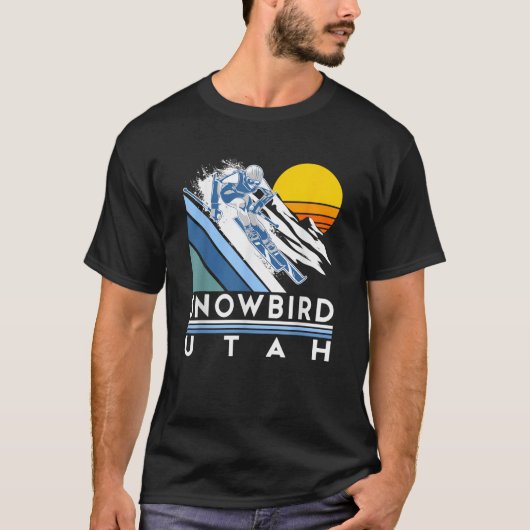 Snowbird Utah Retro Ski T-Shirt (Vorderseite)