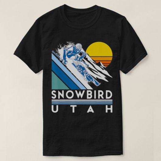 Snowbird Utah Retro Ski T-Shirt (Design vorne)