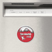Snowbird Utah roter Snowboardmagnet Magnet (In Situ (Geschirrspüler))