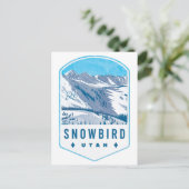 Snowbird Utah Ski Abzeichen Postkarte (Stehend Vorderseite)