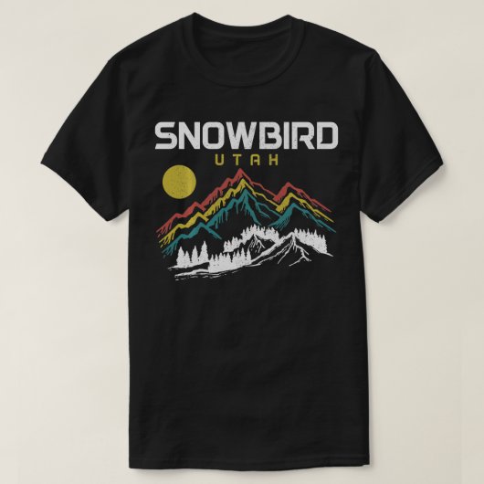Snowbird Utah Ski Wintersport Skifahren Skifahren T-Shirt (Design vorne)