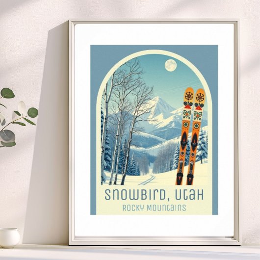 Snowbird Utah Skigebiet Felsgebirge Poster