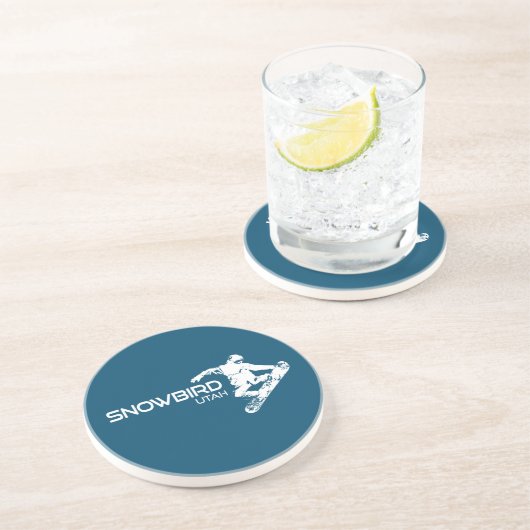 Snowbird Utah Snowboarder Getränkeuntersetzer (Seite)