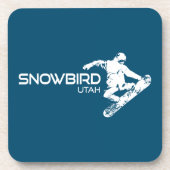 Snowbird Utah Snowboarder Getränkeuntersetzer (Vorderseite)