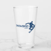 Snowbird Utah Snowboarder Glas (Vorderseite)