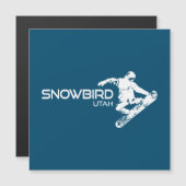 Snowbird Utah Snowboarder Magnetkarte (Vorne/Hinten)