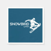 Snowbird Utah Snowboarder Serviette (Vorderseite)