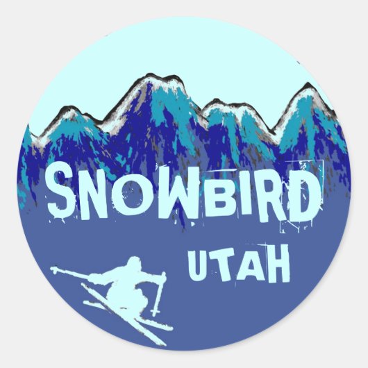 Snowbird Utah Snowboarder Sticker (Vorderseite)