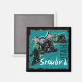 Snowbird Utah Snowboardmagnet Magnet (Vorderseite/Rückseite)